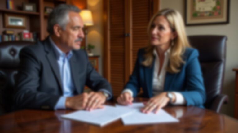 The experienced legal team at Moreno Valley Probate Law helping Inland Empire families from our Moreno Valley office consults with heirs in the Moreno Valley office to sign vital court filings discussing Declaration for Final Discharge