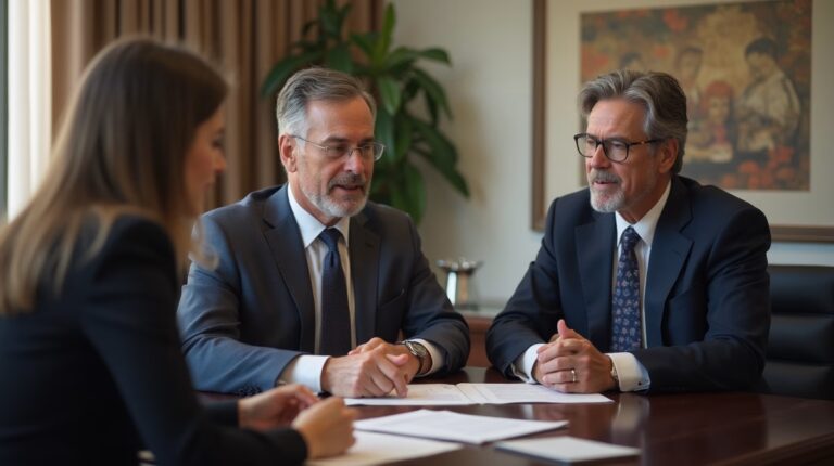 The experienced legal team at Moreno Valley Probate Law helping Inland Empire families from our Moreno Valley office consults with heirs in the Moreno Valley office to sign vital court filings discussing Forms for Small Estate Affidavits