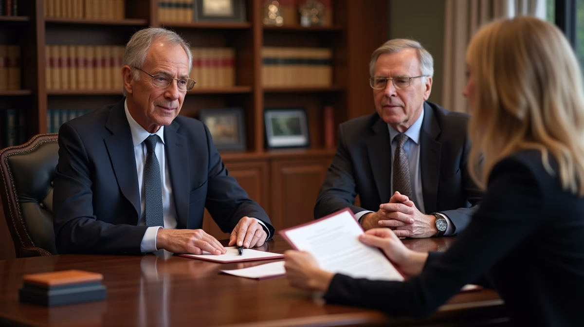 The experienced legal team at Moreno Valley Probate Law helping Inland Empire families from our Moreno Valley office consults with heirs in the Moreno Valley office to sign vital court filings discussing Managing Multiple Estate Bank Accounts