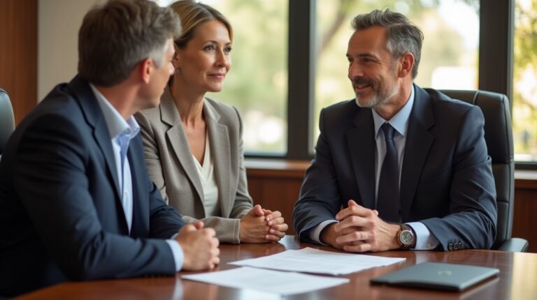 The experienced legal team at Moreno Valley Probate Law helping Inland Empire families from our Moreno Valley office consults with heirs in the Moreno Valley office to sign vital court filings discussing Notice of Hearing on Final Distribution