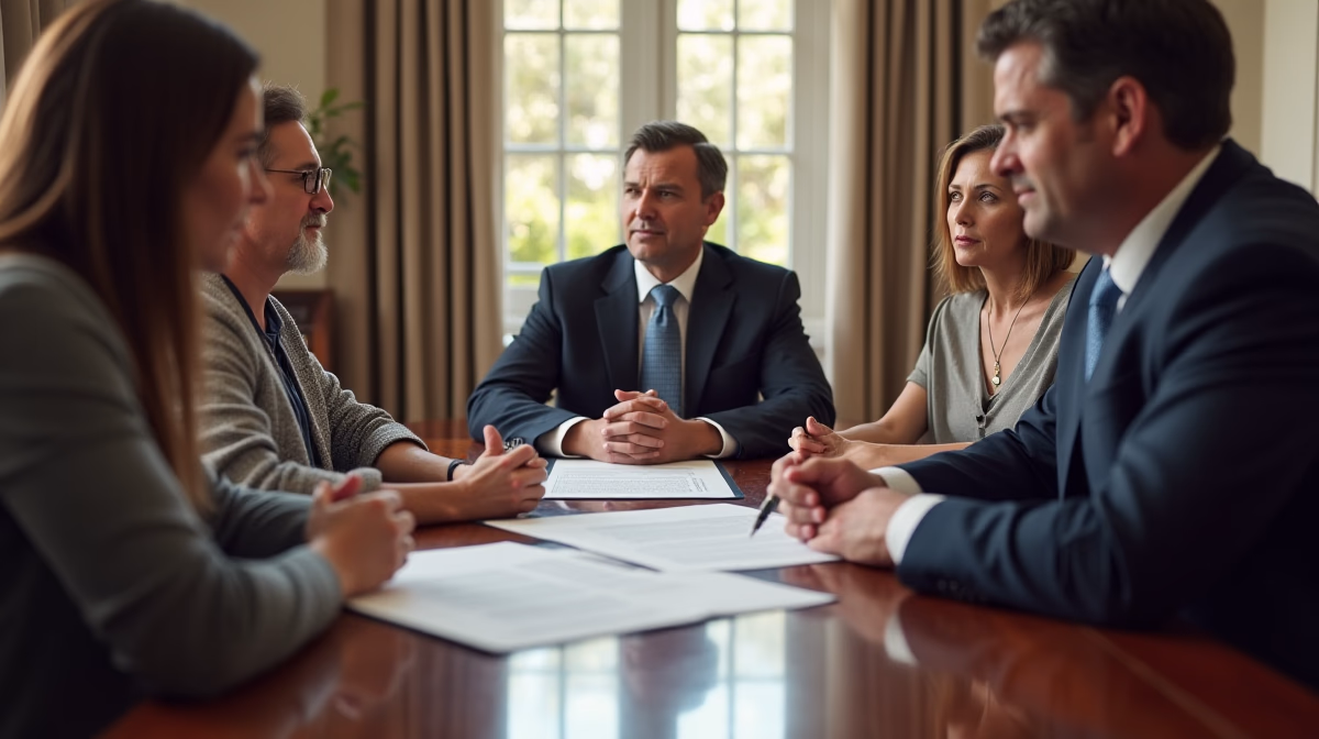 The experienced legal team at Moreno Valley Probate Law helping Inland Empire families from our Moreno Valley office consults with heirs in the Moreno Valley office to sign vital court filings discussing Petition for Partition of Moreno Valley Property