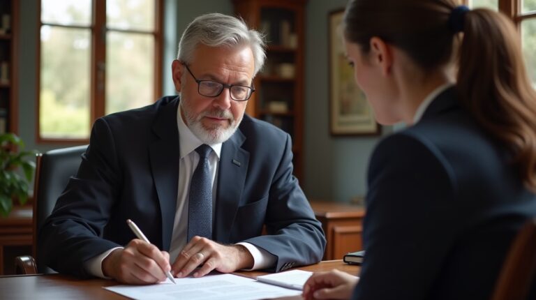 The experienced legal team at Moreno Valley Probate Law helping Inland Empire families from our Moreno Valley office consults with heirs in the Moreno Valley office to sign vital court filings discussing Simplified Probate for Surviving Spouses
