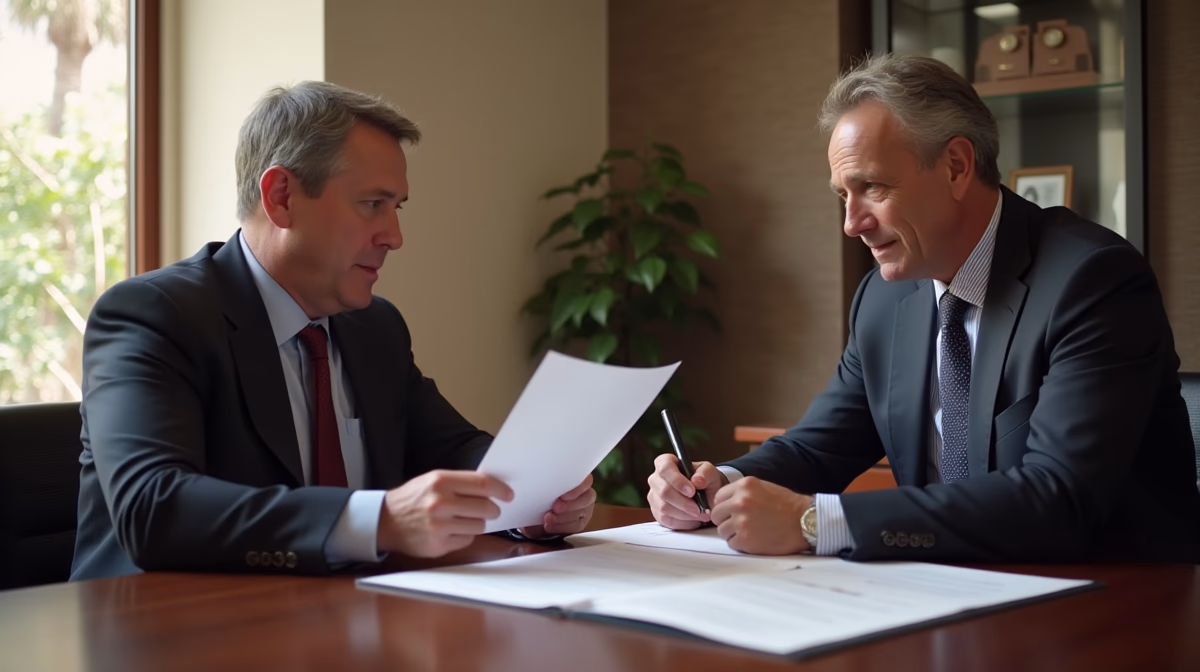 The experienced legal team at Moreno Valley Probate Law helping Inland Empire families from our Moreno Valley office consults with heirs in the Moreno Valley office to sign vital court filings discussing Succession to Real Property Petition